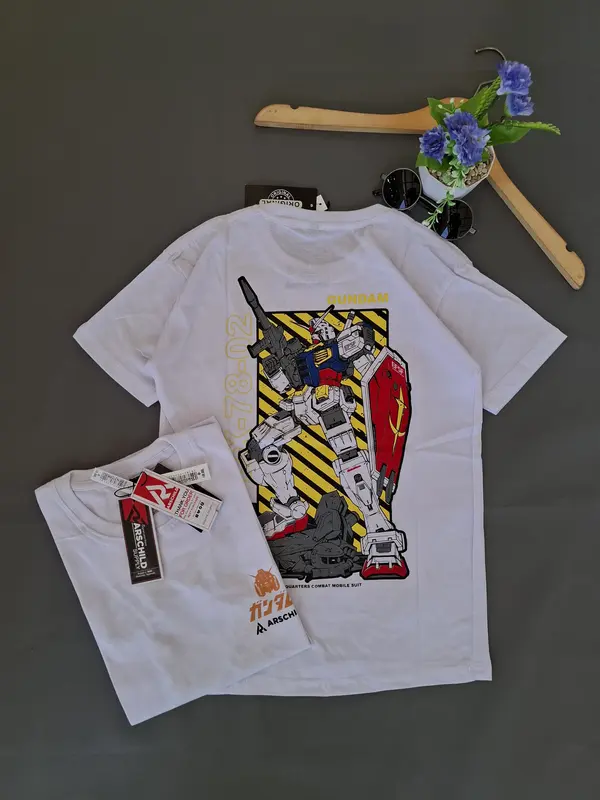 KAOS ANAK DISTRO BAHAN COTTON COMBED 30S MOTIF SUPER MARIO USIA 9 TAHUN - 16 TAHUN WARNA PUTIH TERBARU SABLON DEPAN BELAKANG 3