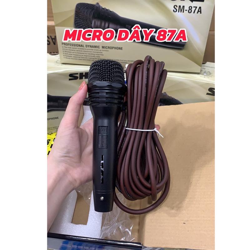  Micro 87A có dây karaoke  micro + dây  dùng được cho loa kéo âm li ... 