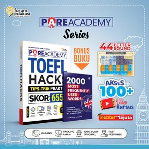 [DAPAT DUA PCS] BUKU TOEFL HACKS + 2000 MOST FREQUENTLY USED WORDS