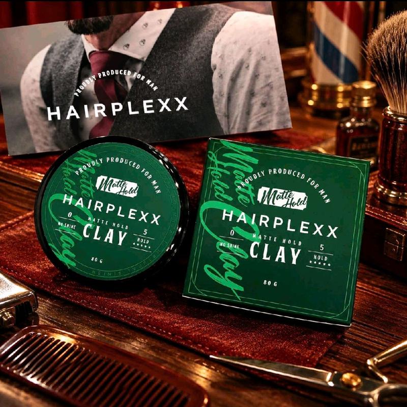 HAIRPLEXX Sáp Vuốt Tóc Nam Matte Hold Clay 80g Tạo Kiểu Giữ Nếp Không Bóng Tạo Texture Cho Tóc Nam