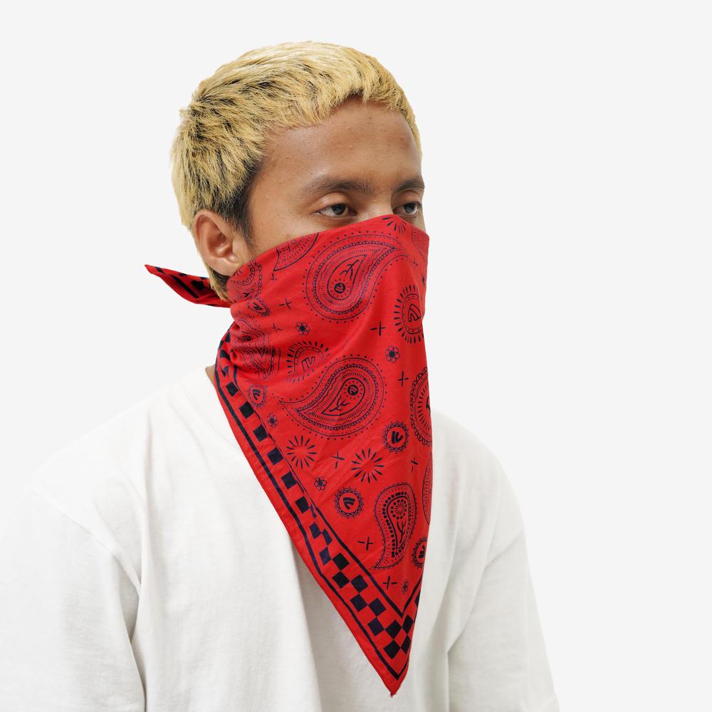 SLAYER MASKER BANDANA HEADBAND SYAL MERAH HITAM FRIDAY KILLER | KILLER BDN RED BLK - RED