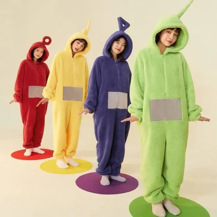 B♫6C BAJU KOSTUM ONESIE PIYAMA TELETUBBIES TINKY WINKY DIPSY LALA POO IMPOR I➸WB