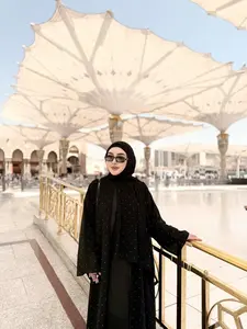 2633 ABAYA HITAM SS FULL PAYET PERMATA 3 IN 1