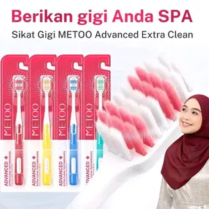 METOO Sikat Gigi Advanced Extra Clean Berikan Gigi Anda SPA dengan Banyak Warna dan Desain yang Menyenangkan