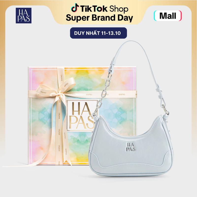 Túi Xách Nữ Đeo Vai Quai Xích Lea Chain Size 23 HAPAS Xanh Ghi - TDV240989 - XG