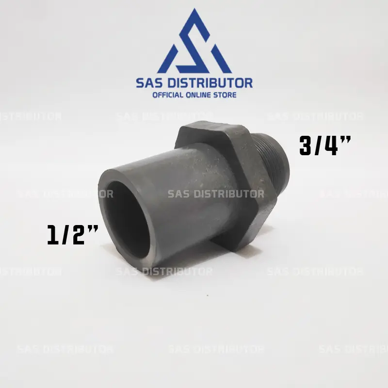 Sok Drat Luar 3/4 x 1/2" inch AW Superlon / SDL 3/4 x 1/2" inch PVC / Valve Socket 3/4 x 1/2" in 1