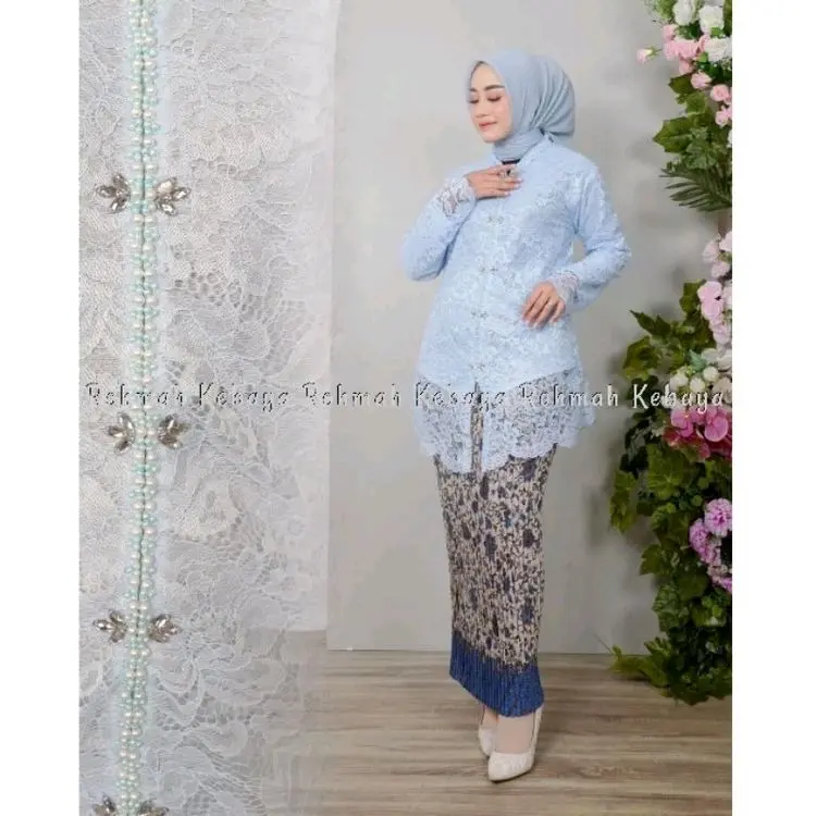 Anisa Kebaya - Setelan Kebaya Floy Kartini Lengan Panjang / Atasan Kebaya Floy Brukat 5