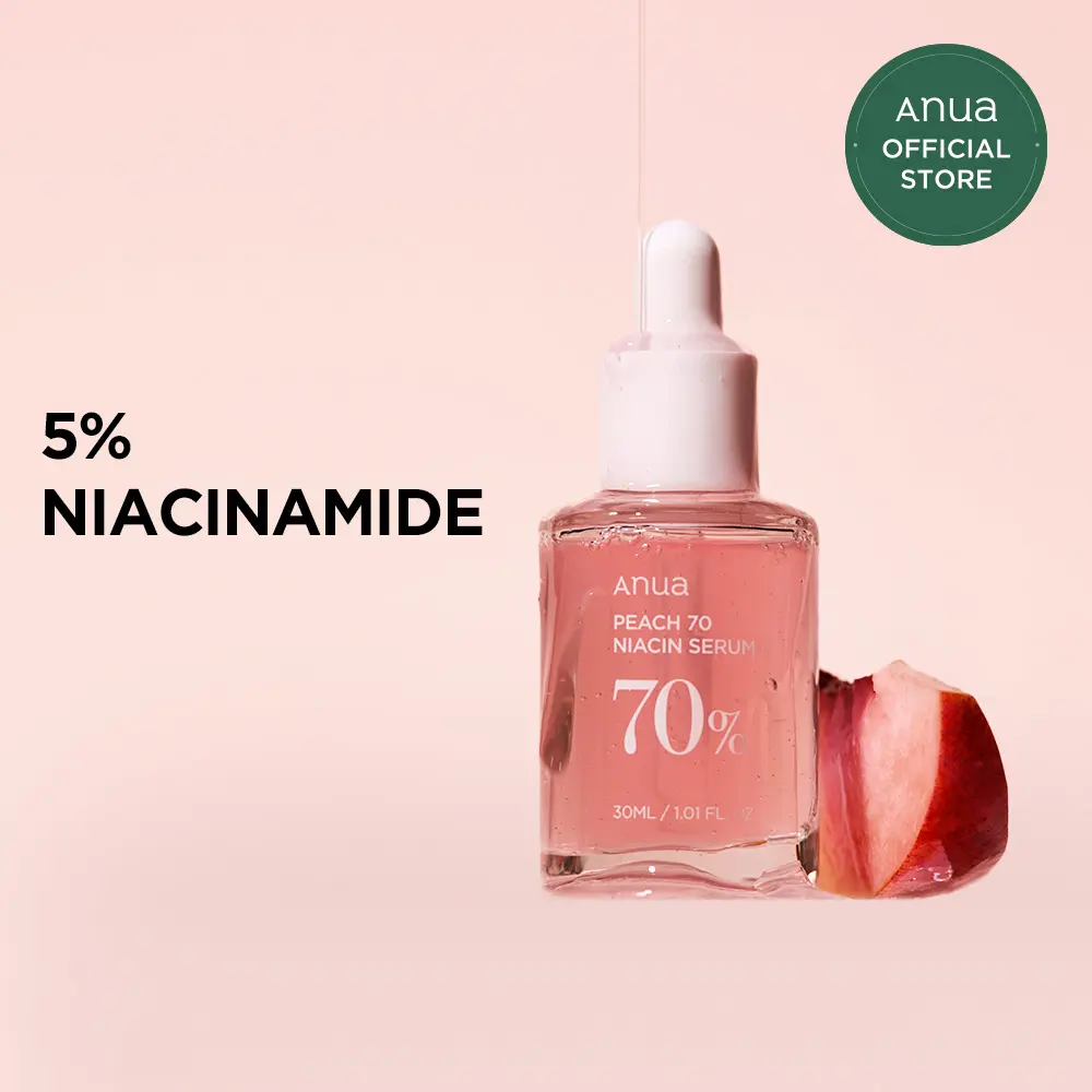 Anua Peach 70% Niacinamide Serum 30ml Ceramide Face Skincare Facial
