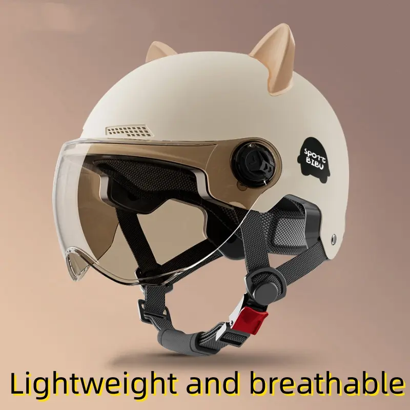 Motorcycle electric bike helmet for men and women, summer sun protection electric bike safety helmet, lightweight safety half helmet