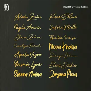 iTAiTU - STIKER NAMA TANDA TANGAN SIGNATURE BEBAS REQUEST NAMA LATIN Sticker