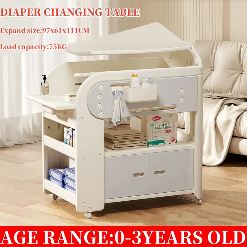 Portable Baby Changing Table for Household and Daycare Use - Plastic Material