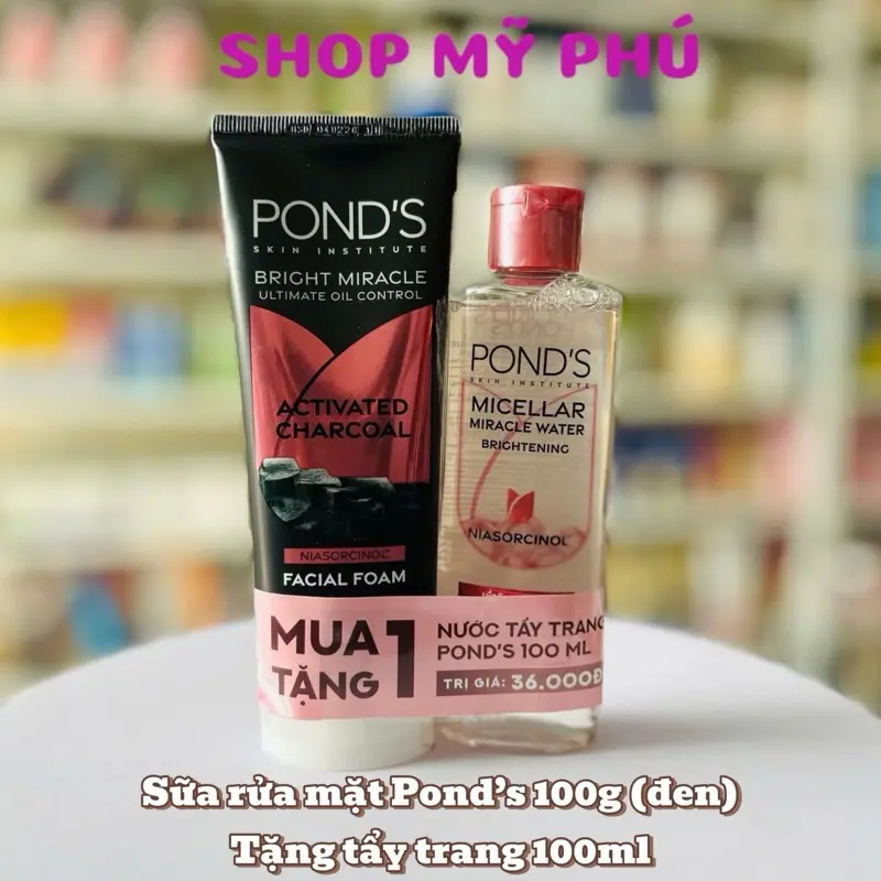 Sữa rửa mặt POND'S chai 100ml( tặng 1 nước tẩy trang 100ml hoặc 3 tuýp Pond’s 3