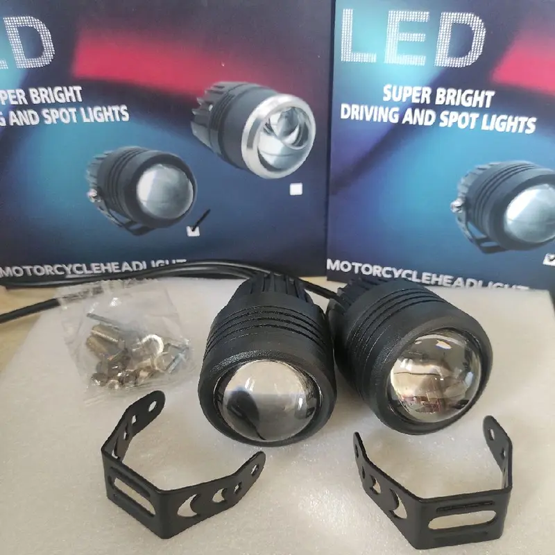 Sepasang Biled Foglamp Projie 2 inch 3 warna devil eyes waterproof universal Lampu Car 3