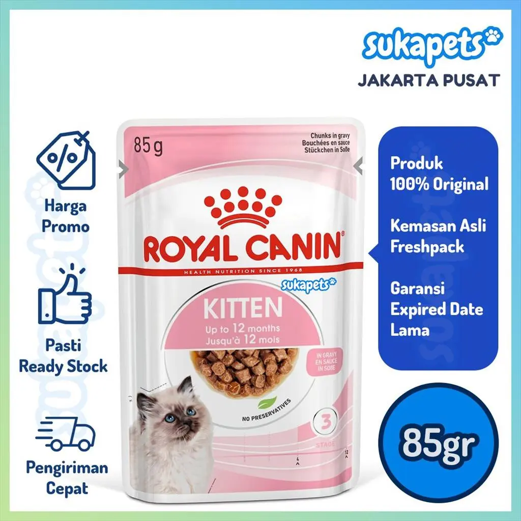Royal Canin Kitten Gravy Makanan Anak Kucing Wet 85gr