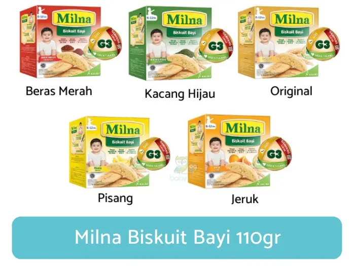 Milna Biskuit Bayi 110gr / Biscuit Bayi Milna / 6b+ Balita