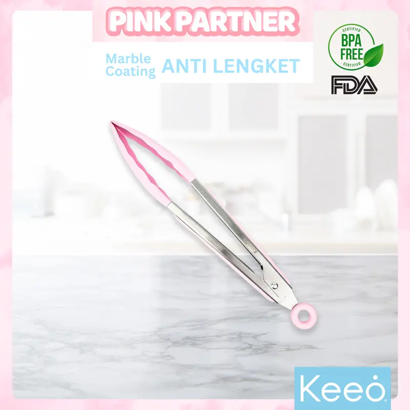 Keeo Aneka Spatula Sutil Silikon Tahan Panas Food Grade Pink Kitchenware 2