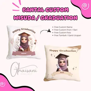 Souvenir Kado Hadiah Bingkisan Bantal Custom Wisuda / Graduation
