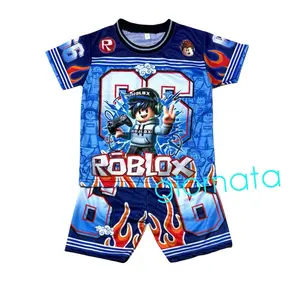 SETELAN JERSEY ANAK MOTIF ROBLOX BAHAN DRY FIT 1 SAMPAI 10 TAHUN FULL PRINTING BERKUALITAS