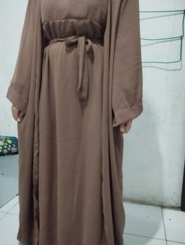 Product Review of ABAYA TURKEY BAHAN CERUTY BABYDOLL Polos Dress Muslim from m**4 0