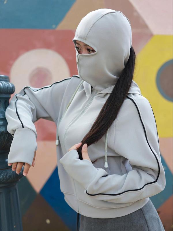 Áo khoác chống nắng nữ NeoZip, xỏ ngón, thun lạnh dày dặn