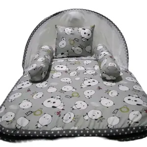 Panda Abu Kasur Lipat Kelambu Bayi Anti Nyamuk 80x50x5cm Nyaman & Praktis Untuk Bayi Baru Lahir Perlindungan Optimal Di Musim Hujan