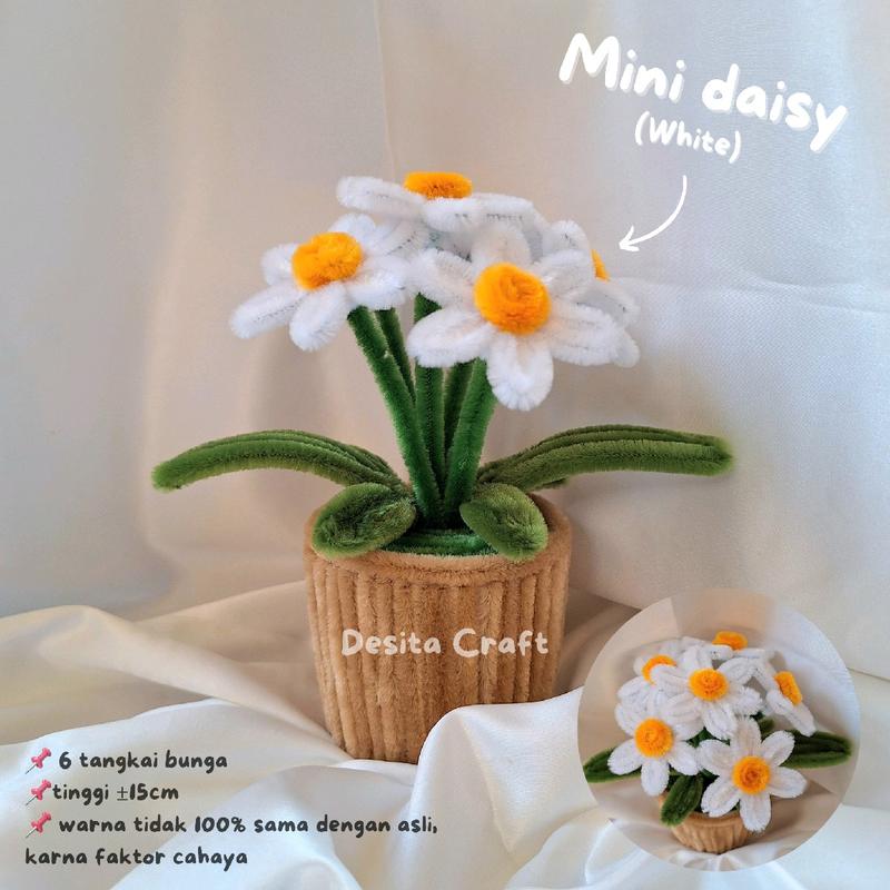 Bunga Pot Kawat Bulu | Pipe Cleaner 5
