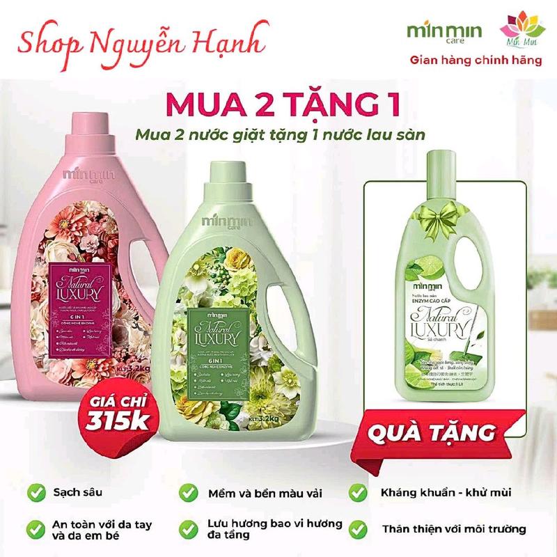 NƯỚC GIẶT XẢ ENZYM SINH HỌC CAO CẤP 6 IN 1 Làm Sạch, hương nước hoa