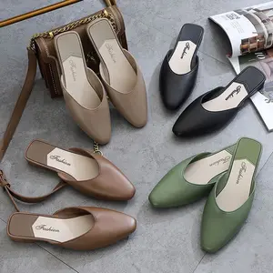 Sepatu Sandal Flat Jelly Wanita Cewek Polos Slip On PVC Bustong Kekinian Korea Fashion Style Import Kantoran Hak FormalShoes Sendal Selop Karet