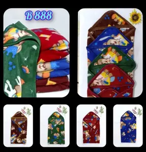 Selimut bayi topi flanel / Selimut baby topi murah/blanket baby bear 70 x 70 cm