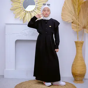 Moana Dress Kids Baju Gamis Anak Perempuan Bahan Polo Linen Size 6 Tahun 12 Tahun