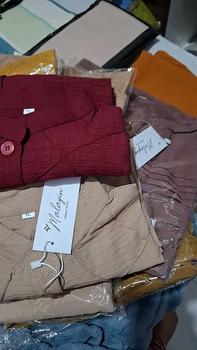 Product Review of Malayin19 Mecca blouse kemeja wanita polos linen kekinian Baju kerja atasan panjang muslim dewasa Casual Formal Kerah Nyaman Basic Santai from d**y 0