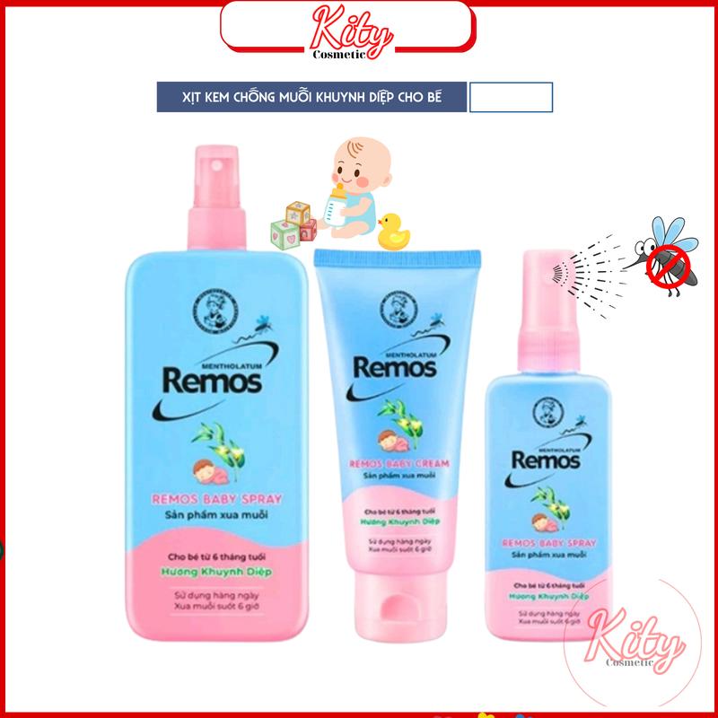 Kem Xịt Chống Muỗi Đốt Remos cho Bé từ 6 tháng tuổi Rohto Mentholatum Hương Khuynh Diệp