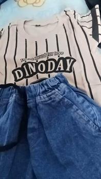 Product Review of [FREE TOPI] DINODAY Setelan baju anak laki kaos distro cowok celana pendek jeans denim 1 - 9 Tahun from N**i y**i 0