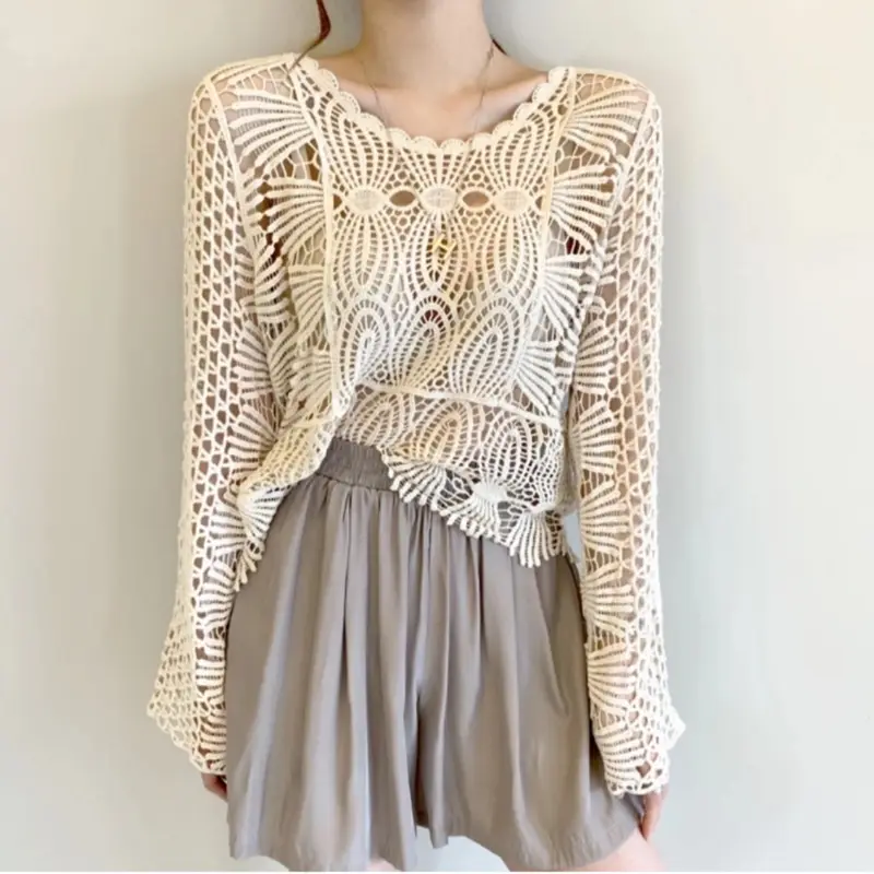 TM 34110 carmen crochet top