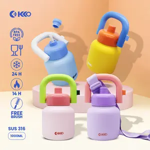 KKO- Botol Minum Tumbler Matte Bulat 1 Liter Double Insulated SUS 316 Tahan Panas dan Dingin BPA Free  KC04