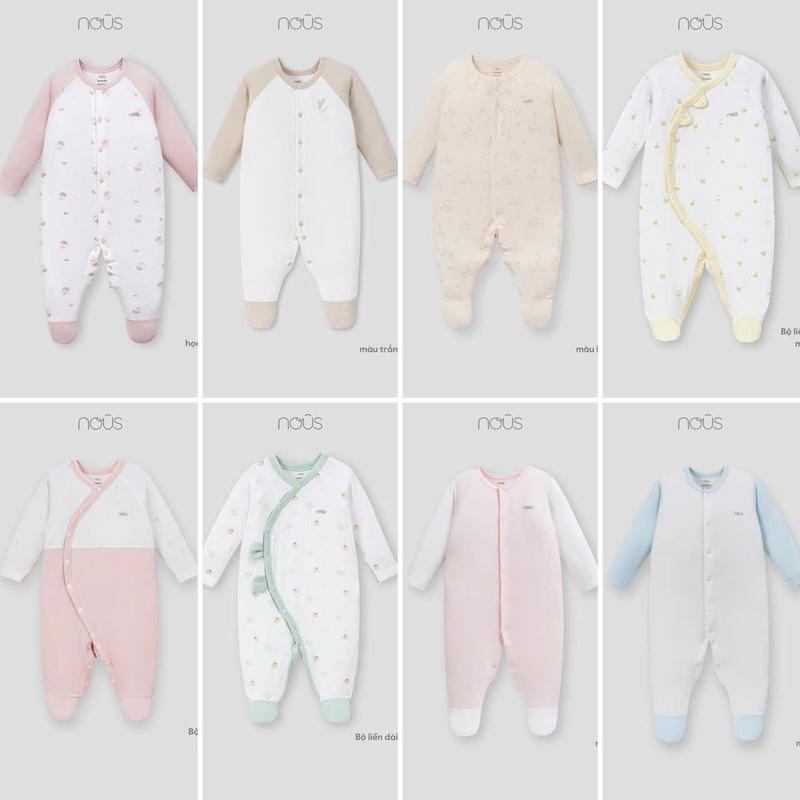 Bộ body dài liền tất chất petit dành cho bé sơ sinh NOUS