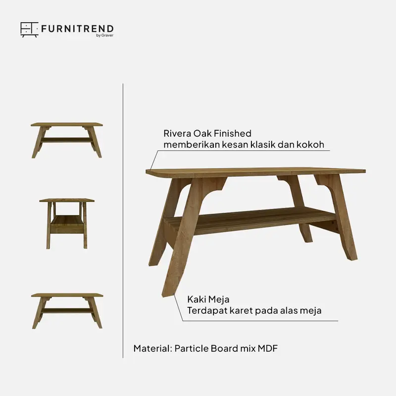 FURNITREND - CT 3901 Coffee Table / Meja Tamu / Meja Ruang Tamu / Meja / Meja Kopi 2
