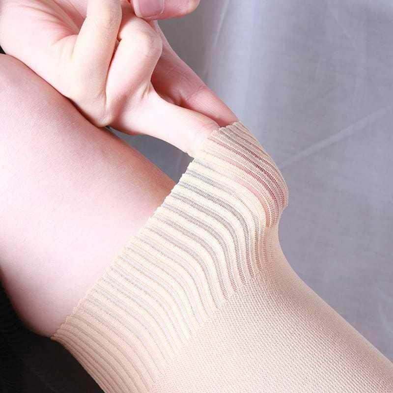 Kaos Kaki 5 Jari Panjang Selutut Bahan Tipis Elastis Stoking Five finger Kaus Kaki Cewek Muslimah Warna Kulit Lima Jari Women Socks 5