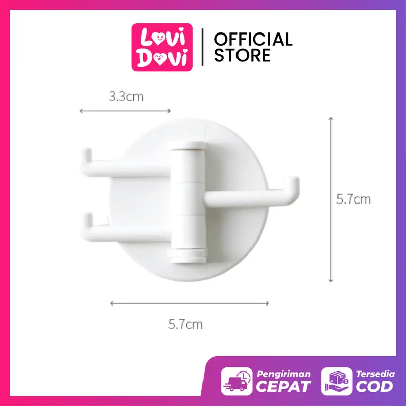 Gantungan Multifungsi / Gantungan Tempel Hanger Hook 3 in 1 / Gantungan Praktis 3 in 1 Serbaguna 2