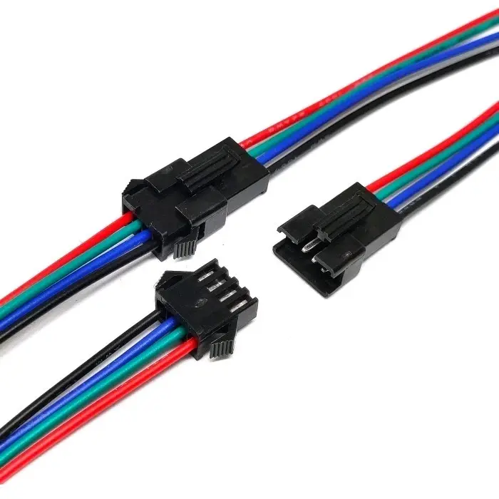 sepasang soket terminal jantan betina 4 kabel/ 4 pin