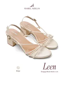 Isabel Adelia LEEN Heels Tali Wanita Sepatu Wisuda Elegan Hak Tahu 5 cm Kondangan Kekinian