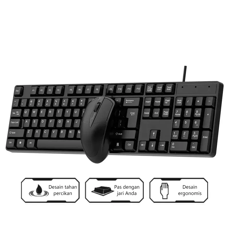 【COD】NETPACLIFE K12 Keyboard Gaming Mekanis Mouse Nirkabel USB Keyboard Mekanis + Set Mouse Kombinasi Asli 3