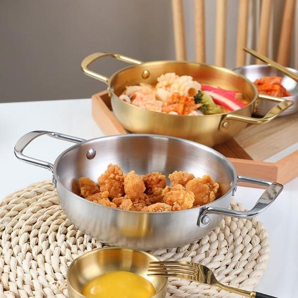 Nồi Nấu Mì Cay Mạ Vàng, Chảo Đáy Sâu Chống Dính, Nồi Nẩu, Xào Nướng Tại Bàn, Dùng Được Bếp Gas, Bếp Điện Bếp Từ Tiện Lợi 0