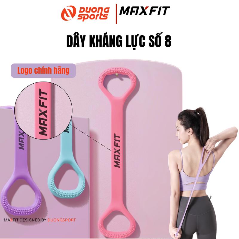 DƯƠNGSPORT-Dây Kháng Lực Số 8 MAXFIT Tập Tay Vai Lưng V3. Dây Đàn Hồi Chất Liệu Silicone Tập Gym Yoga Tại Nhà Gọn Nhẹ 100g; Độ Kháng Lực 15kg Dễ Sử Dụng Cho Người Mới Bắt Đầu