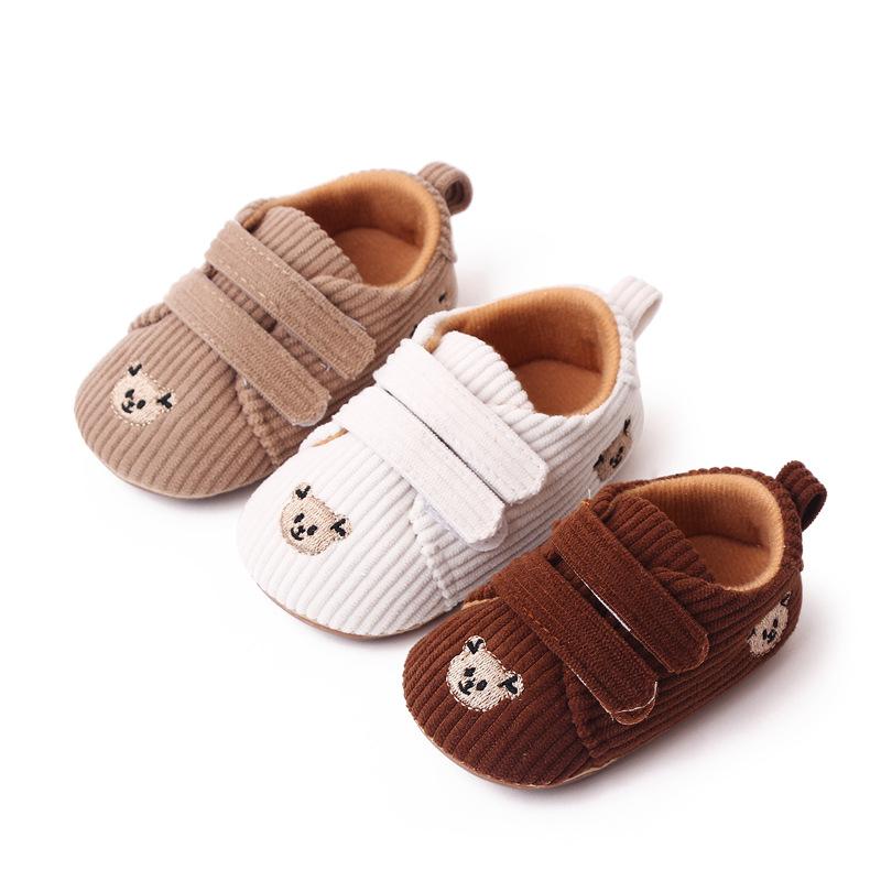 2023 Spring Embroidered Baby Bear Shoes with Velcro Stripe Children's Shoes and Walking Shoes 7