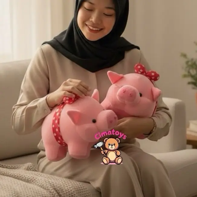 BONEKA BABI M/ Mainan Anak Lucu Babi/ Pig/ Boneka Edukasi Anak