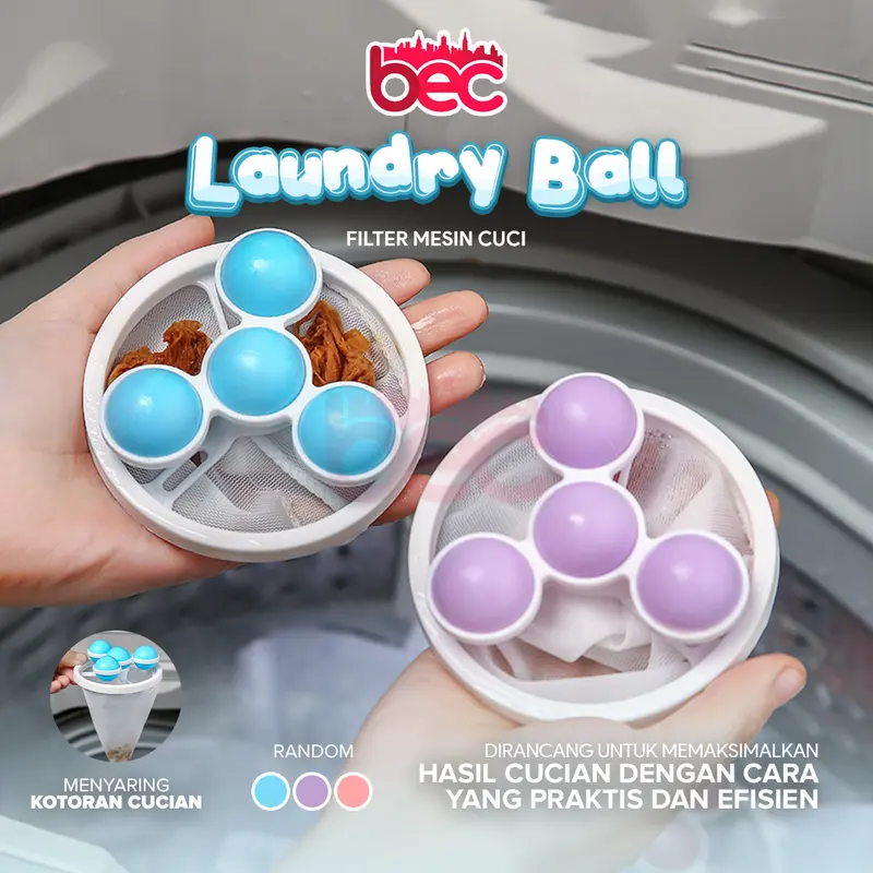 [BEC] Laundry Ball Filter Mesin Cuci | Bola Pembersih Bulu | Bola Laundry Kantong Mesin Cuci | Saringan Kantong Filter Mesin Cuci 0