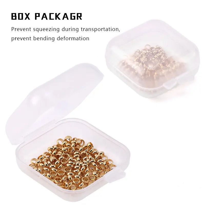 Hạt Đầu Uốn Bằng Thép Không Gỉ, 100 Chiếc, Miếng Đệm Nút Chặn Tròn Trơn Tru, Phụ Kiện Tự Làm Đồ Trang Sức, Đồ Dùng Làm Trang Sức 4