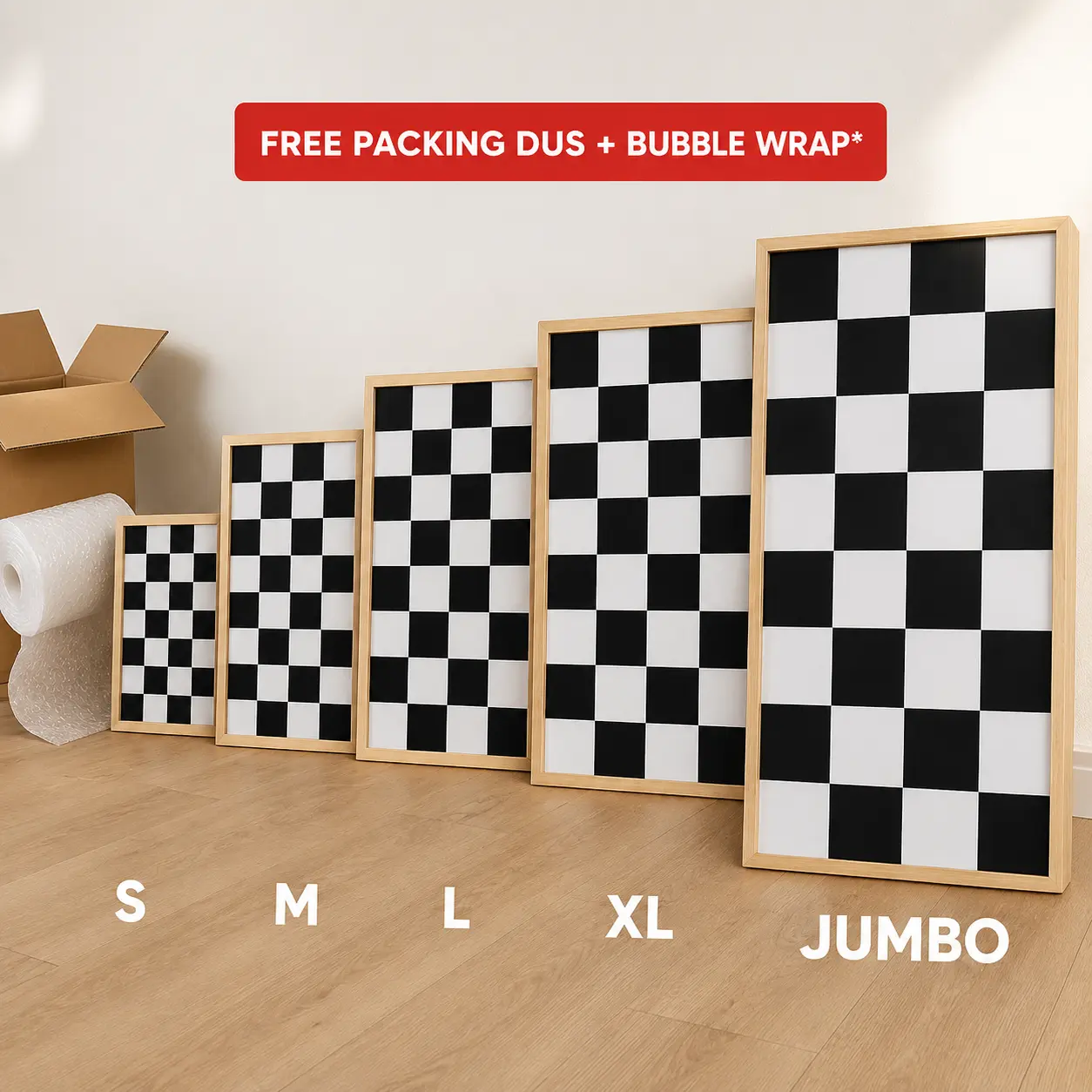 JOYNIX - GRATIS ONGKIR CATUR FULL KAYU SIZE XL ATAU JUMBO 50X50, 40X40, 36X36, 32X32, 28X28 PAPAN PION KAYU FULL CHESS WOOD BOARD Permainan Games
