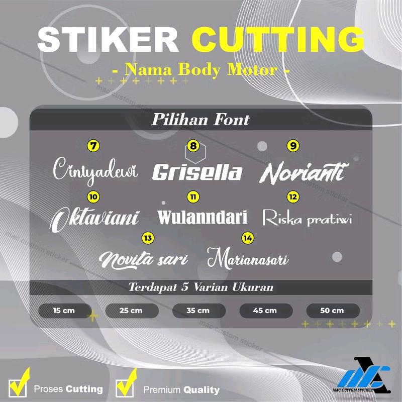 STIKER COSTUM NAMA BODI MOTOR -STIKER CUTTING COSTUM NAMA BODI MOTOR 2